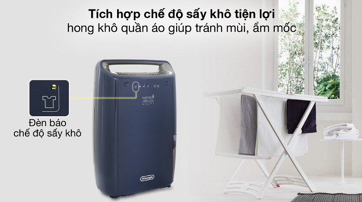 Máy lọc không khí hút ẩm có thể giúp hong khô quần áo hiệu quả