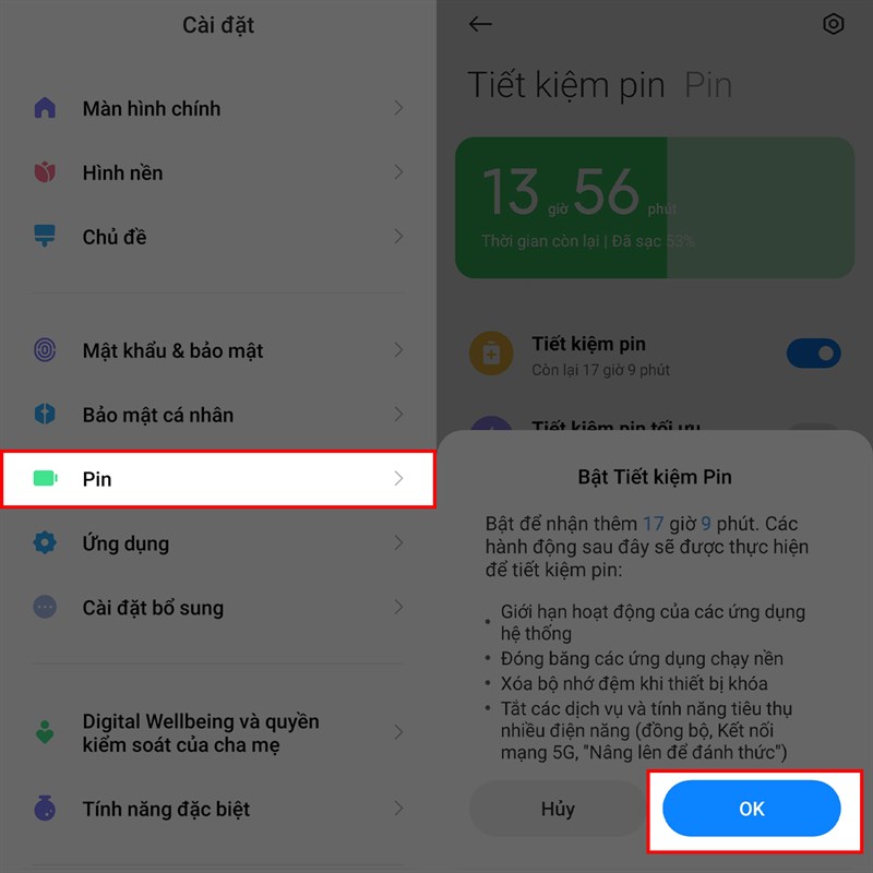 Cách bật tiết kiệm pin trên Xiaomi Redmi Note 11S 5G