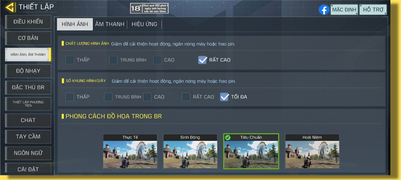 Thiết lập đồ họa trong Call Of Duty Mobile mà mình chỉnh được với OPPO Reno7 Pro 5G. Thiết lập đồ họa trong Call Of Duty Mobile mà mình chỉnh được với OPPO Reno7 Pro 5G.