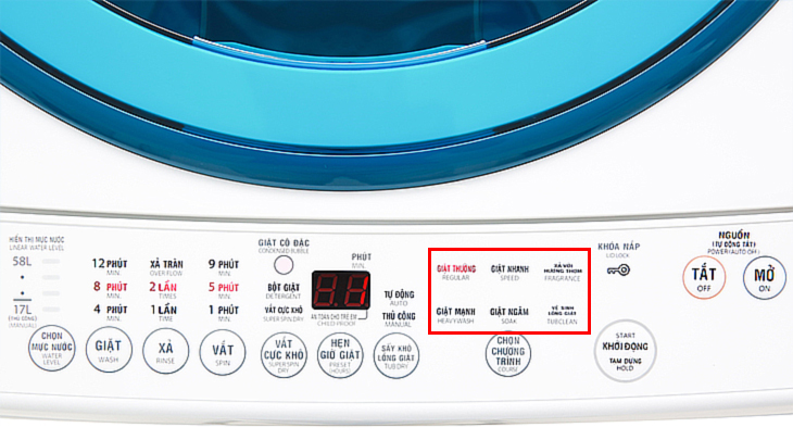 6 chương trình giặt