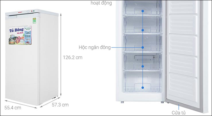 Tủ đông Sanaky 150 lít TD.VH180VD