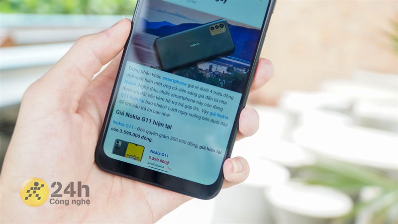 Nokia G11 có thể cho thời gian sử dụng liên tục hơn 9 tiếng đồng hồ 