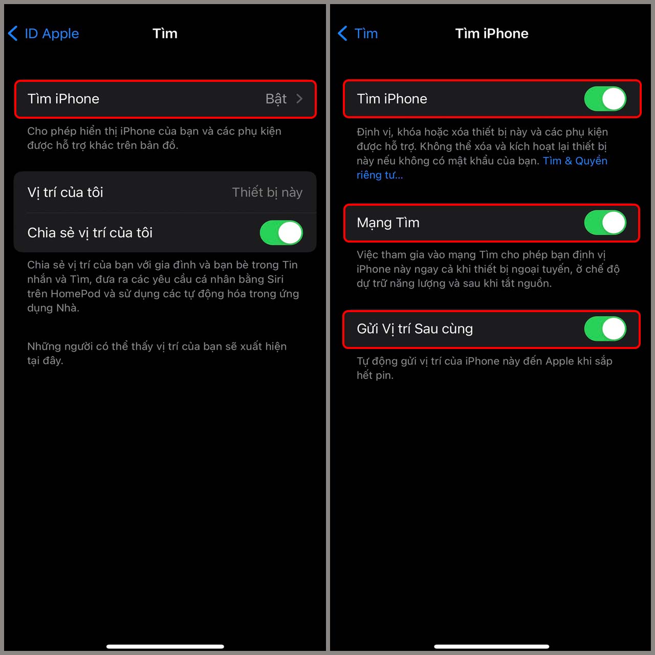 Cách tìm iPhone khi tắt máy Cách tìm iPhone khi tắt máy