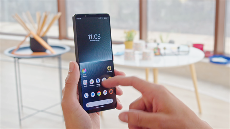 Màn hình của Xperia 1 V đạt độ phân giải lên đến 4K cùng tần số quét 120 Hz. Nguồn: GSMArena. Màn hình của Xperia 1 V đạt độ phân giải lên đến 4K cùng tần số quét 120 Hz. Nguồn: GSMArena.