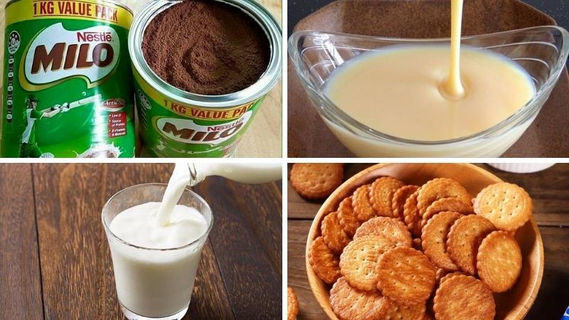 Nguyên liệu làm milo sữa