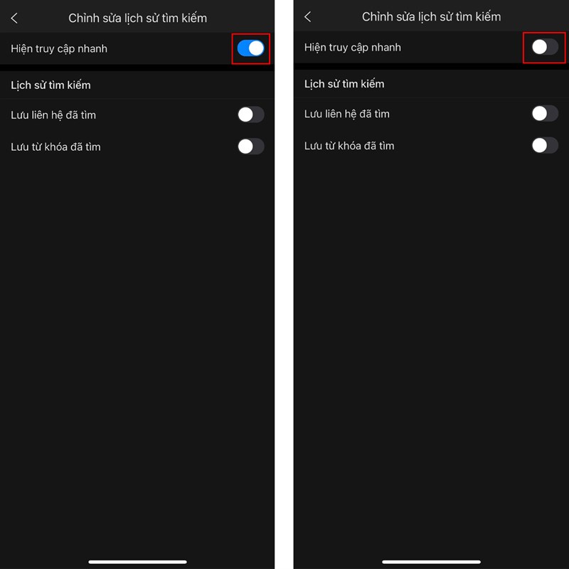 Cách bật, tắt, điều chỉnh truy cập nhanh trong Zalo