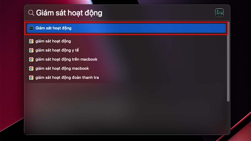 cách giám sát hoạt động trên MacBook
