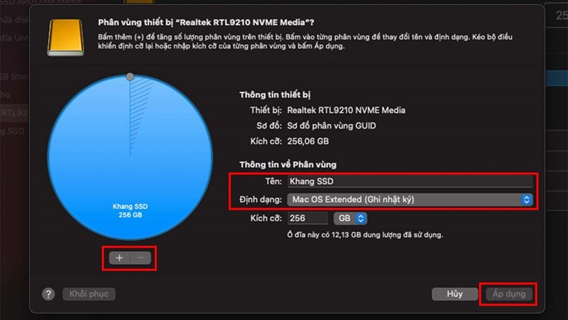 cách chia ổ cứng trên MacBook