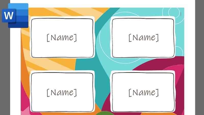 Cách tạo thẻ tên trong Word Cách tạo thẻ tên trong Word