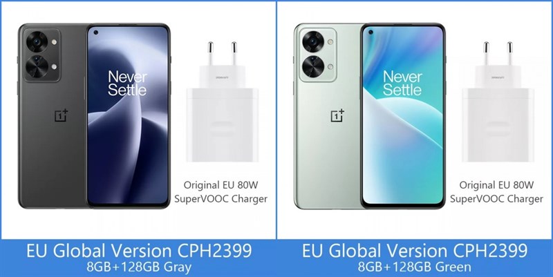 OnePlus Nord 2T được bán kèm với bộ sạc SuperVOOC 80 W