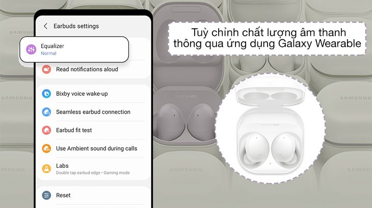 Tùy chỉnh chất lượng âm thanh thông qua Galaxy Wearable
