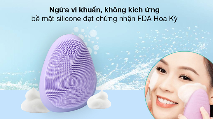 Máy rửa mặt Emmié Facial Cleansing Brush Purple Don't Lie