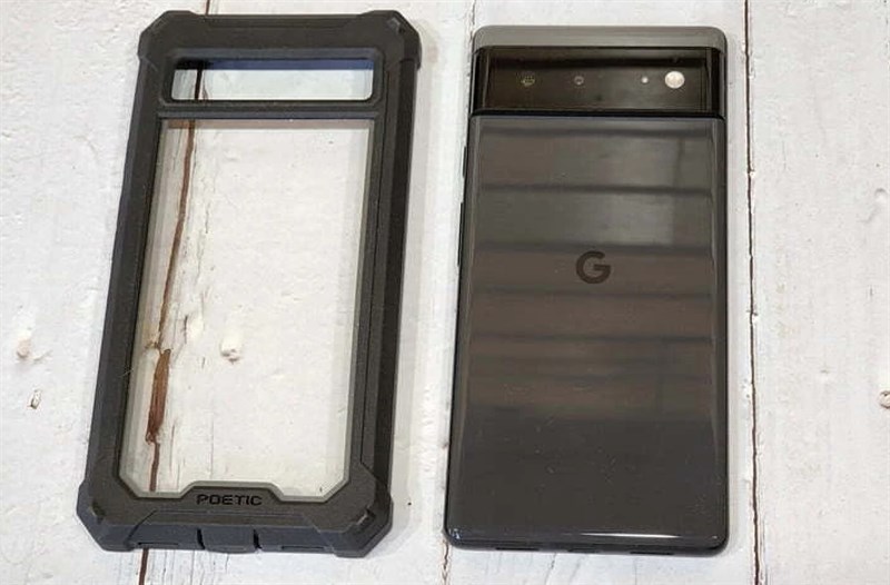 Kích thước ốp lưng Pixel 6a khi so với Pixel 6