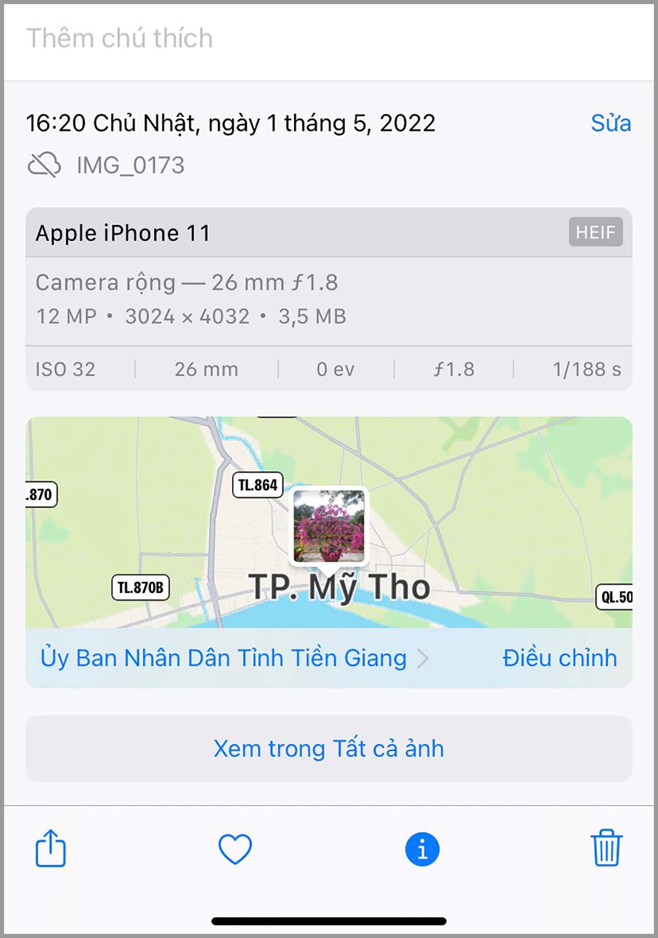 Cách Xem Thông Tin Ảnh Trên Iphone Để Biết Ngày, Giờ Chụp Và Chỉnh Sửa