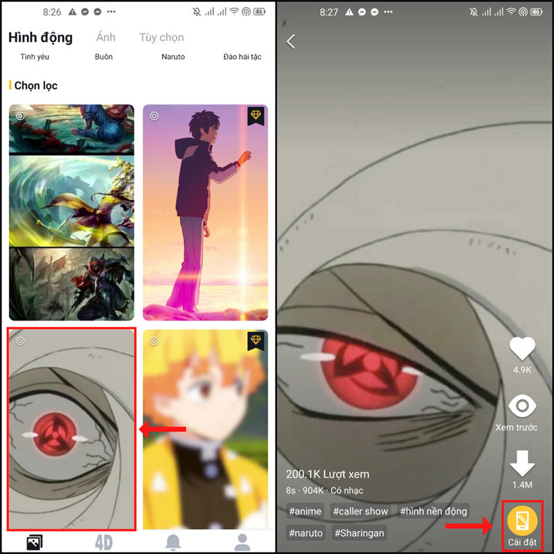 Cài đặt Video Cài đặt Video