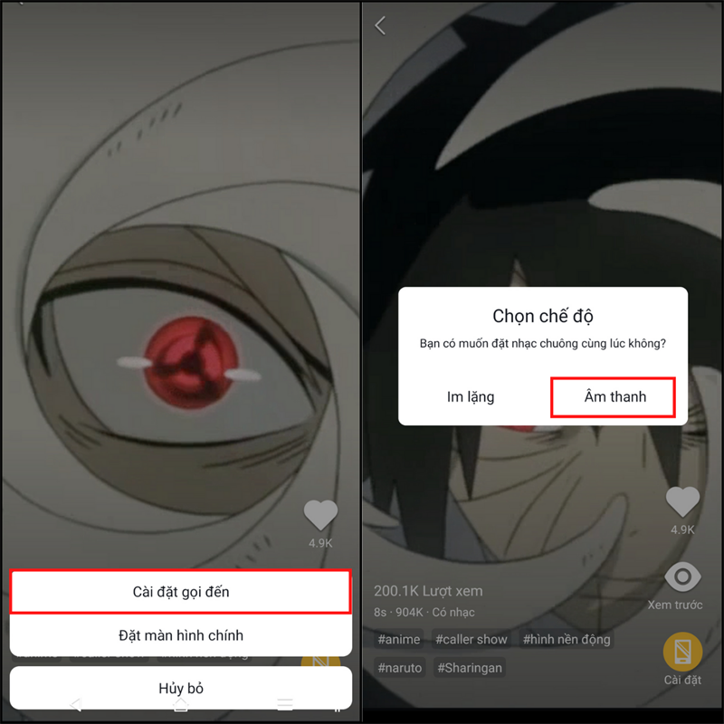 Thêm Âm thanh khi có cuộc gọi đến Thêm Âm thanh khi có cuộc gọi đến