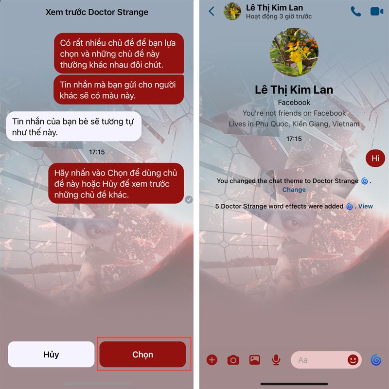 Cách thiết lập chủ đề Doctor Strange trên Messenger