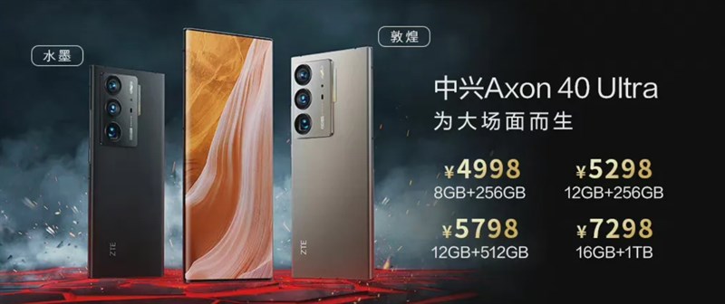 Giá bán của ZTE Axon 40 Ultra tại Trung Quốc Giá bán của ZTE Axon 40 Ultra tại Trung Quốc