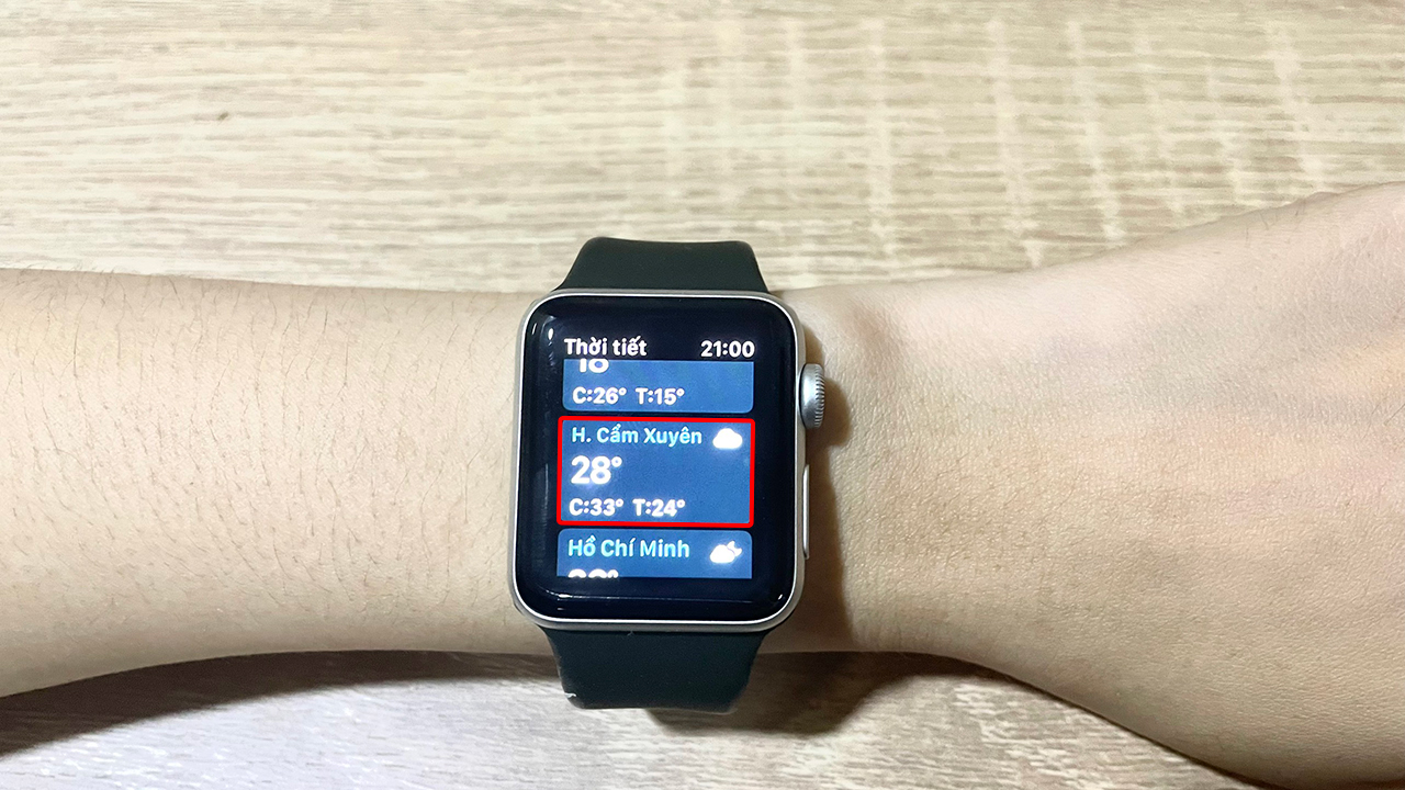 Xem thời tiết trên Apple Watch Xem thời tiết trên Apple Watch