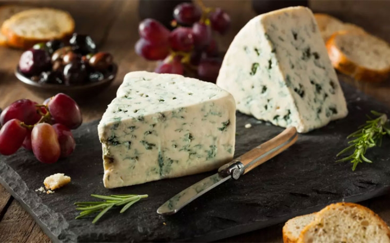 Blue cheese is usually made from pasteurized cow, goat, or sheep's milk