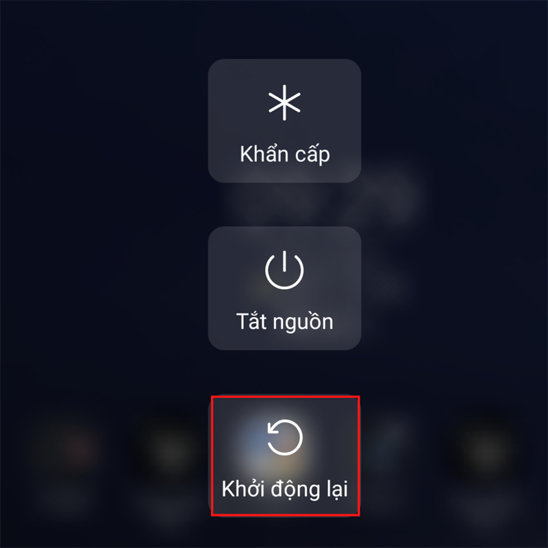 Tiến hành khởi động lại điện thoại