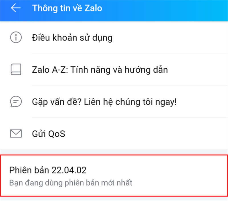 Xem nó có phải là phiên bản mới nhất hay không?