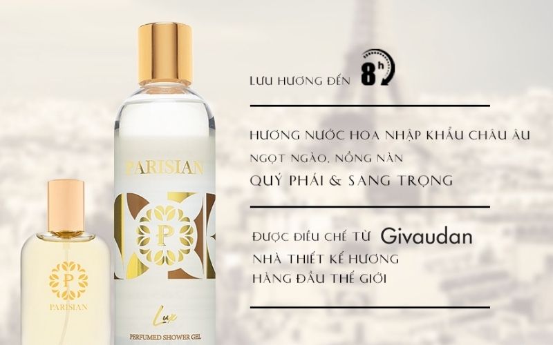 Sữa tắm Parisian Perfumed Shower Gel Lux For Her chai 265ml