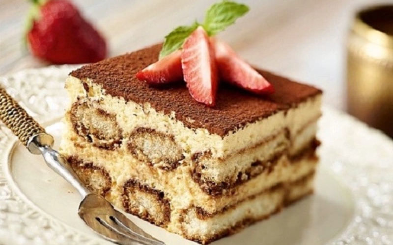 Bánh tiramisu thơm mềm, đẹp mắt