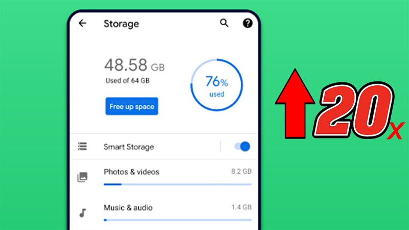 Hướng dẫn cách tăng dung lượng trên điện thoại bạn lên gấp hơn 20 lần