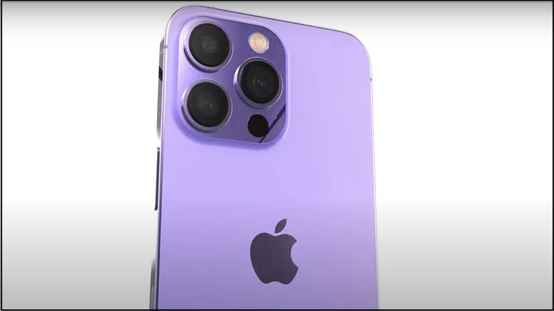 Mặt lưng concept iPhone 14 Pro Max Tím Lavender