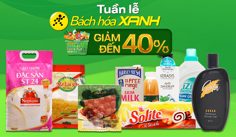 Từ ngày 15/5 - 20/5/2022, khuyến mãi tuần lễ Bách hóa XANH giảm đến 40%