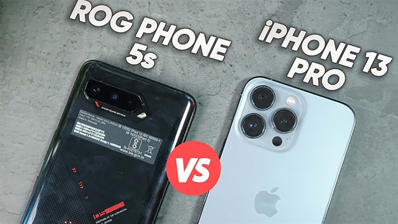 Hình ảnh ROG Phone 5s và iPhone 13 Pro Hình ảnh ROG Phone 5s và iPhone 13 Pro