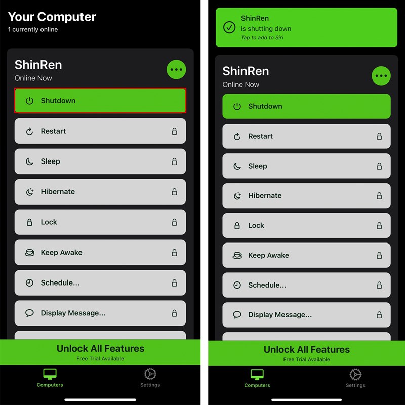 Cách tắt máy tính chạy hệ điều hành Windows 11 bằng iPhone Cách tắt máy tính chạy hệ điều hành Windows 11 bằng iPhone