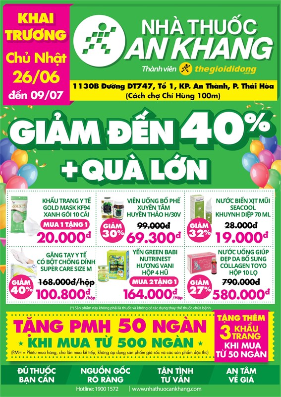 Khuyến mãi nhà thuốc An Khang