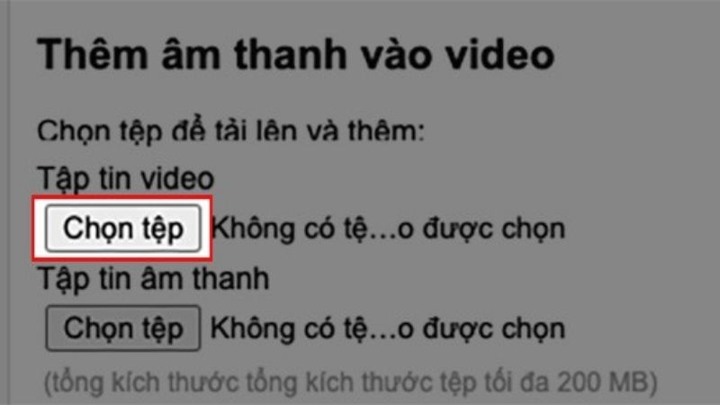 Chọn tệp video