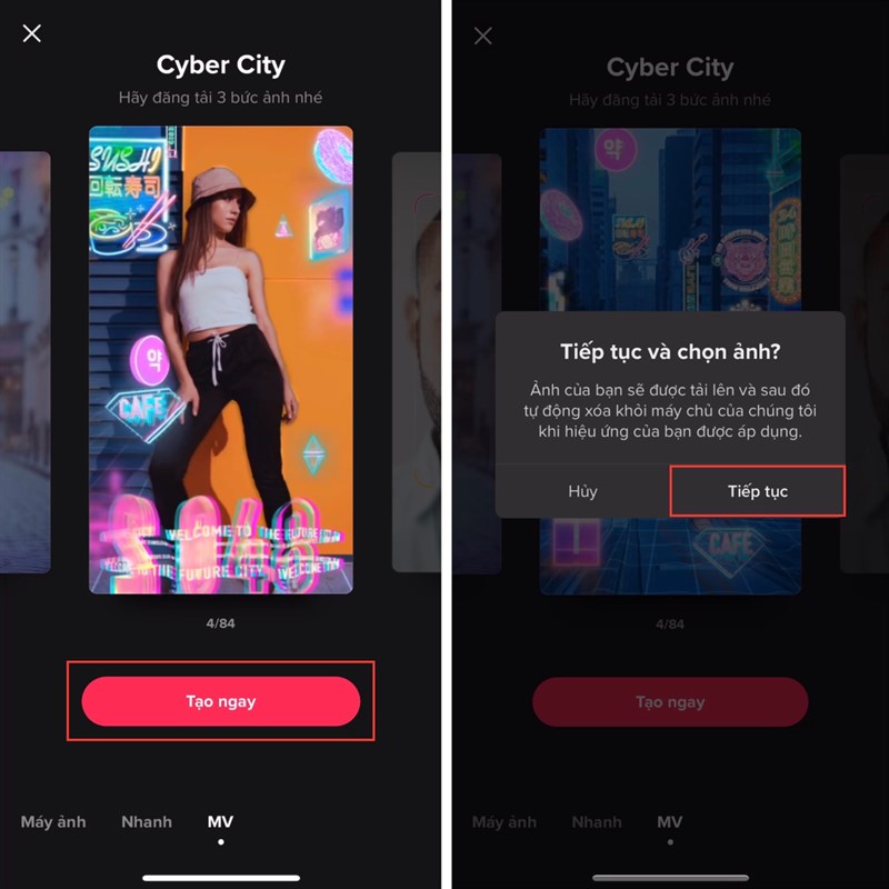 Cách tạo video hiệu ứng Cyber City trên TikTok