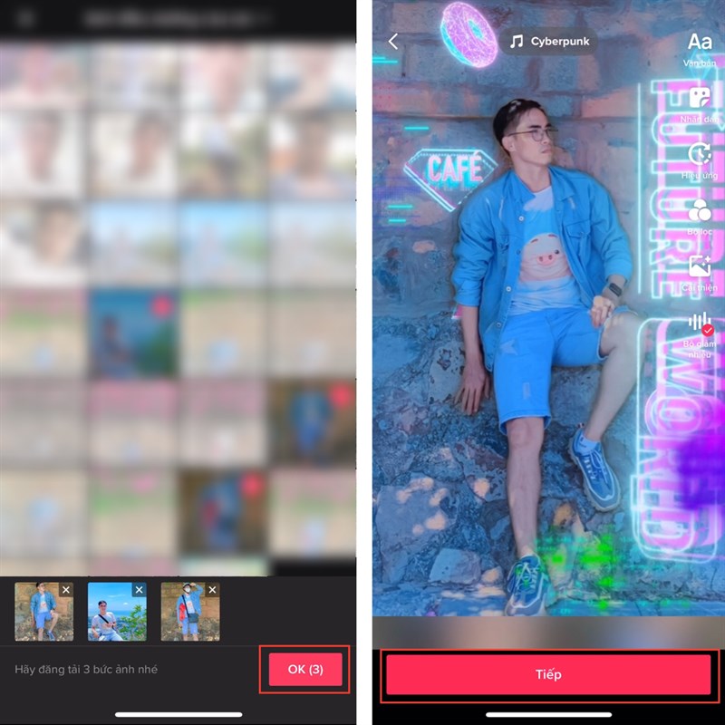 Cách tạo video hiệu ứng Cyber City trên TikTok