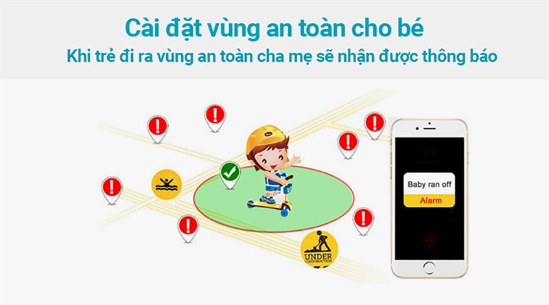 Tính năng giới hạn vùng an toàn trên Kidcare 26 thật sự hữu ích