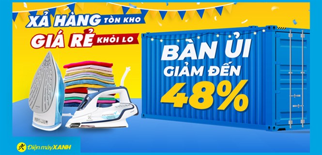Xả hàng tồn kho - Bàn ủi hơi nước giảm cực mạnh đến 49%, không lo về giá