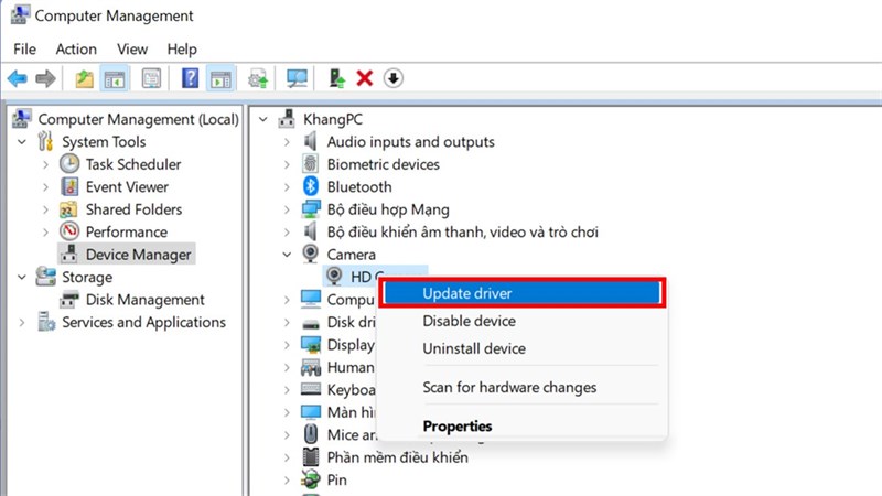 cách kiểm tra camera trên máy tính