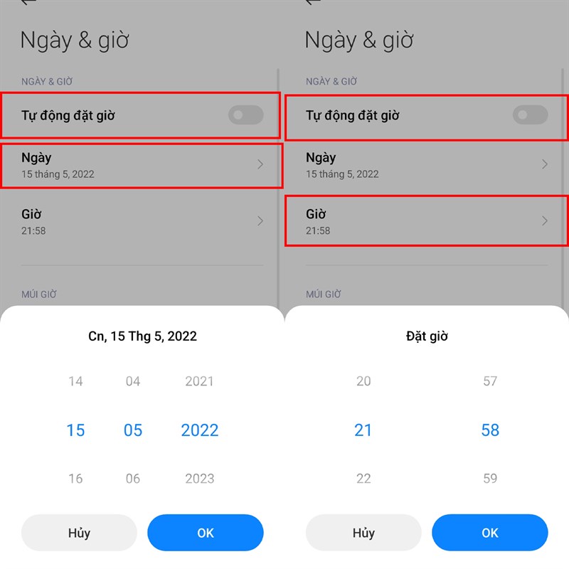 Cách chỉnh ngày, giờ trên điện thoại Xiaomi