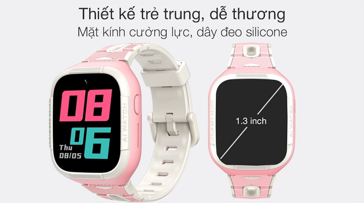 Đồng hồ định vị trẻ em 4G Kidcare S6 Hồng 