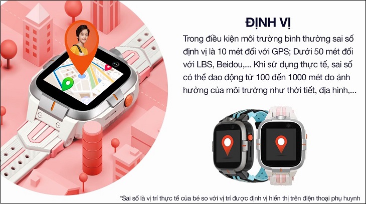 Đồng hồ định vị trẻ em 4G Kidcare S8 Đen