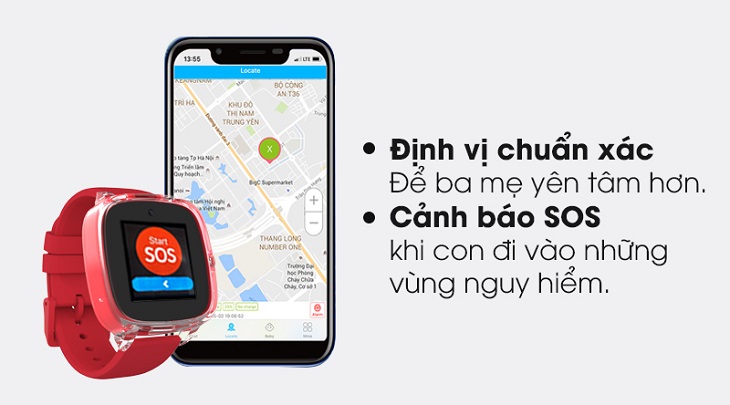 Đồng hồ thông minh định vị trẻ em với tính năng định vị GPS tiện lợi