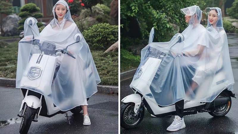 Top 3 models of high-end, fashionable Korean transparent raincoats