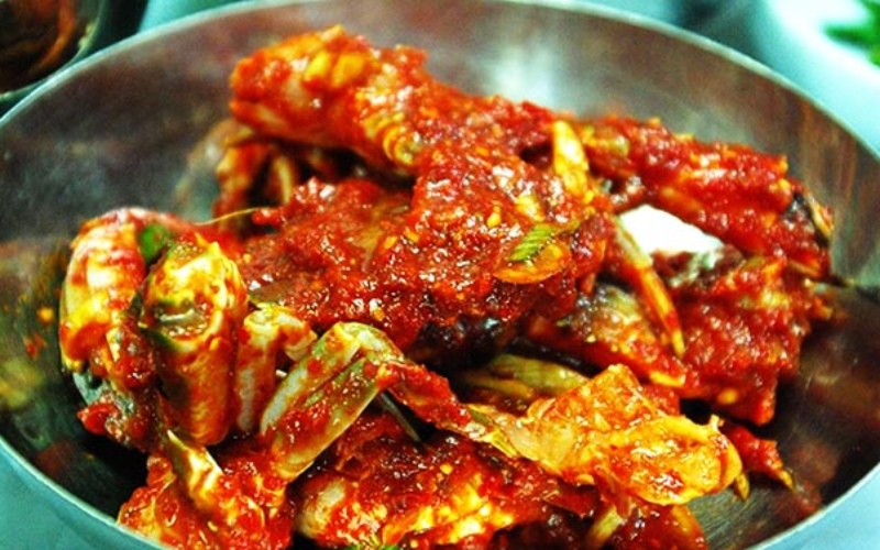 Crab with spicy sauce