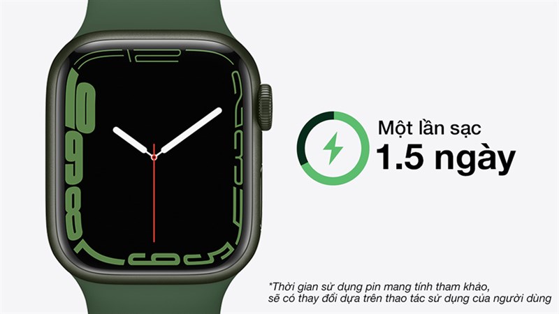 Thời lượng pin trên Apple Watch Series 7 lên tới 1.5 ngày Thời lượng pin trên Apple Watch Series 7 lên tới 1.5 ngày
