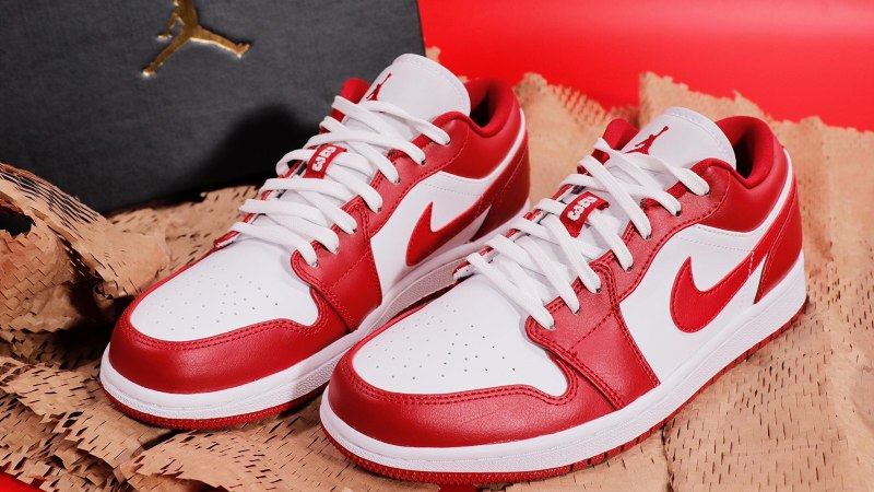 Giày Nike Jordan 1 Low Gym Red White 553558-611