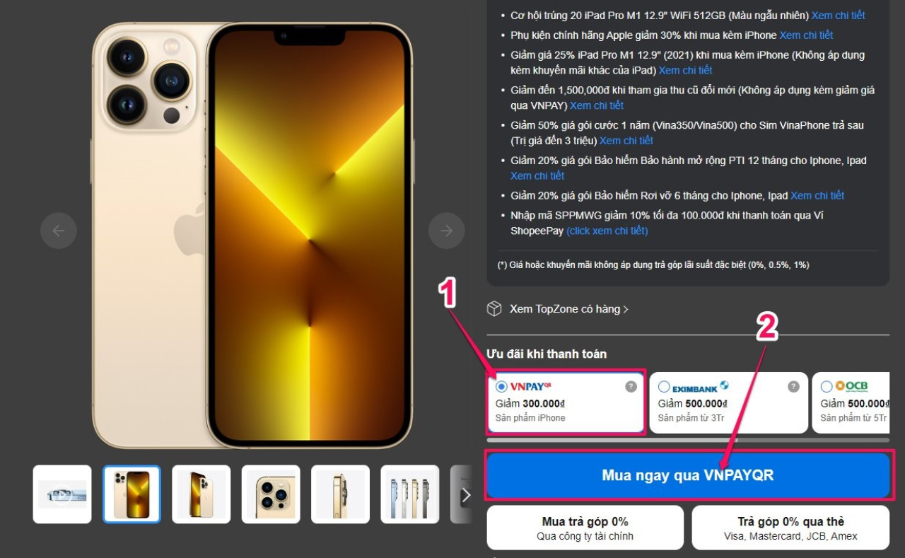 Nhập mã TAO300 giảm ngay 300.000 đồng khi mua các sản phẩm iPhone, iPad Nhập mã TAO300 giảm ngay 300.000 đồng khi mua các sản phẩm iPhone, iPad