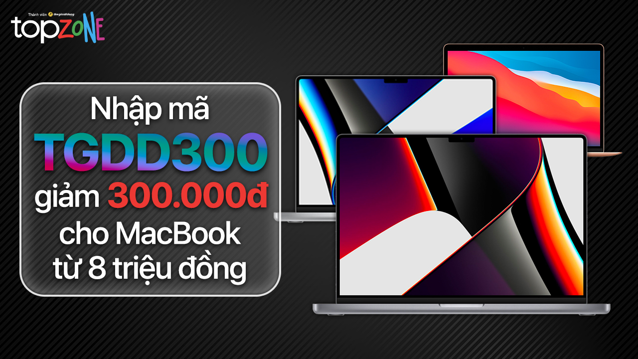 MacBook giảm ngay 300.000 đồng khi nhập mã TGDD300 qua VNPAY, săn ngay